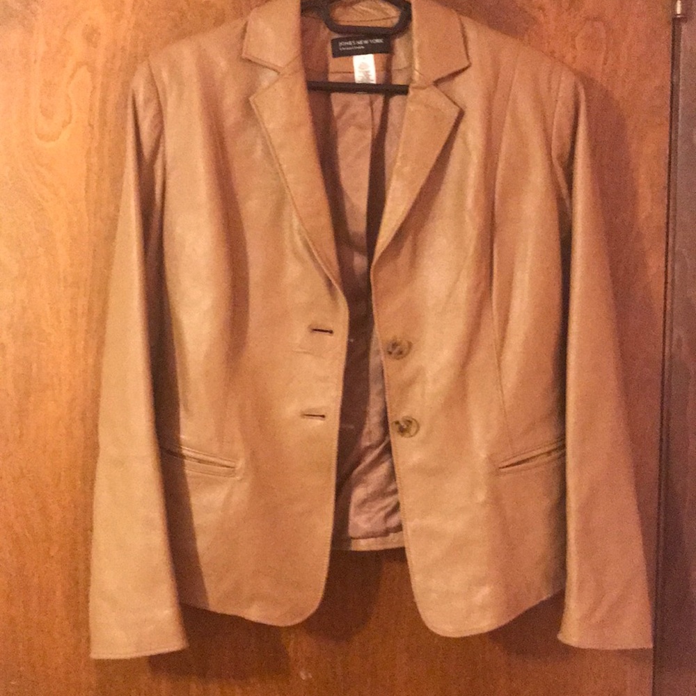 Jones New York leather blazer